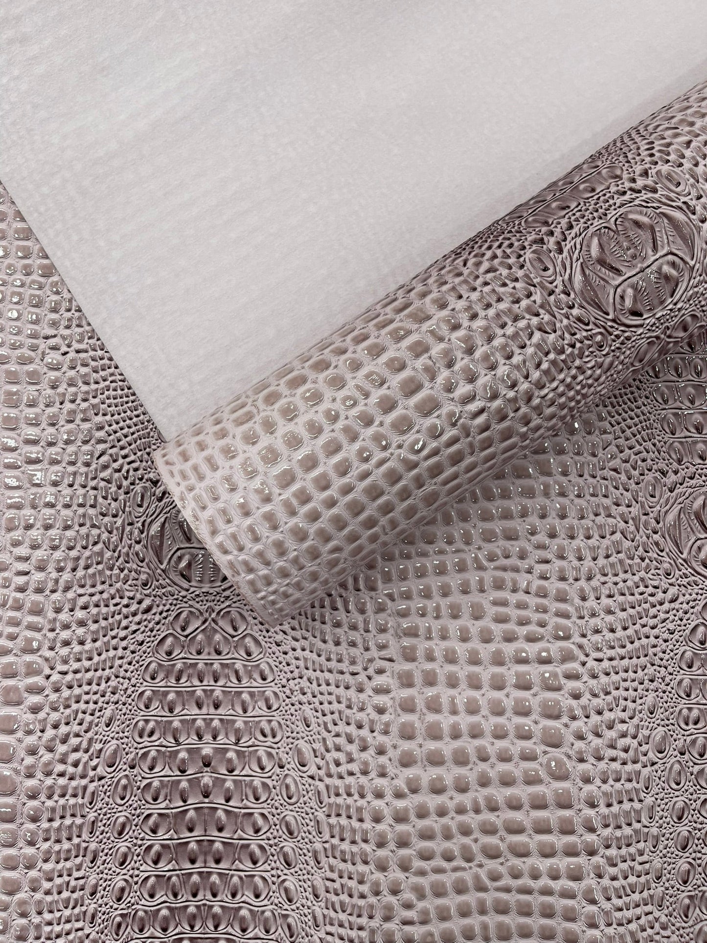 Glossy Two Tone Gator Fake Leather Upholstery, 3D Crocodile Skin Texture| New Creations Fabric & Foam Inc. - New Creations Fabric & Foam Inc