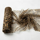 Gold Black Leopard Animal Print ON Liquid Organza Fabric | 58" Wide| Apparel| Dresses. - New Creations Fabric & Foam Inc