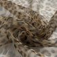 Gold Black Leopard Animal Print ON Liquid Organza Fabric | 58" Wide| Apparel| Dresses. - New Creations Fabric & Foam Inc