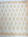 GORGEUS BEADED LACE ON MESH FABRIC (By The Yard) - New Creations Fabric & Foam Inc