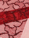 Heavy Beaded Leaf Design on a mesh | New Creation Fabric & Foam - New Creations Fabric & Foam Inc