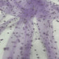 Heavy Scattered Pearls Studded Mesh Fabric| New Creations Fabric & Foam Inc. - New Creations Fabric & Foam Inc