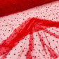Heavy Scattered Pearls Studded Mesh Fabric| New Creations Fabric & Foam Inc. - New Creations Fabric & Foam Inc