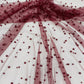 Heavy Scattered Pearls Studded Mesh Fabric| New Creations Fabric & Foam Inc. - New Creations Fabric & Foam Inc