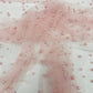 Heavy Scattered Pearls Studded Mesh Fabric| New Creations Fabric & Foam Inc. - New Creations Fabric & Foam Inc