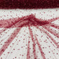 Heavy Scattered Pearls Studded Mesh Fabric| New Creations Fabric & Foam Inc. - New Creations Fabric & Foam Inc