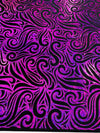 Holographic Foil Tribal Flame Design On A Stretch Velvet 58" Wide| New Creations Fabric & Foam Inc. - New Creations Fabric & Foam Inc