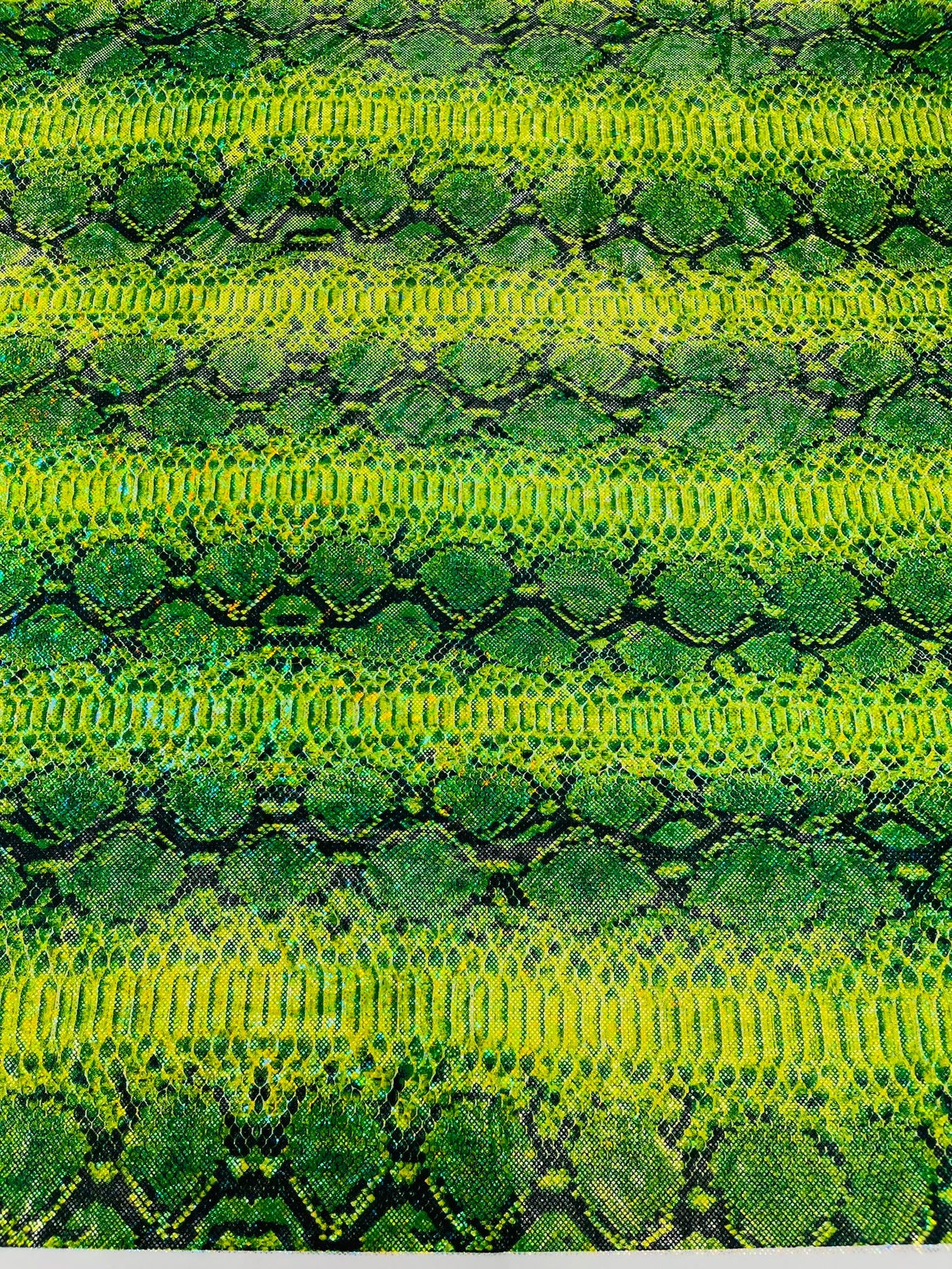 Holographic Snake Foil Printed Spandex Fabric (by the yard) - New Creations Fabric & Foam Inc