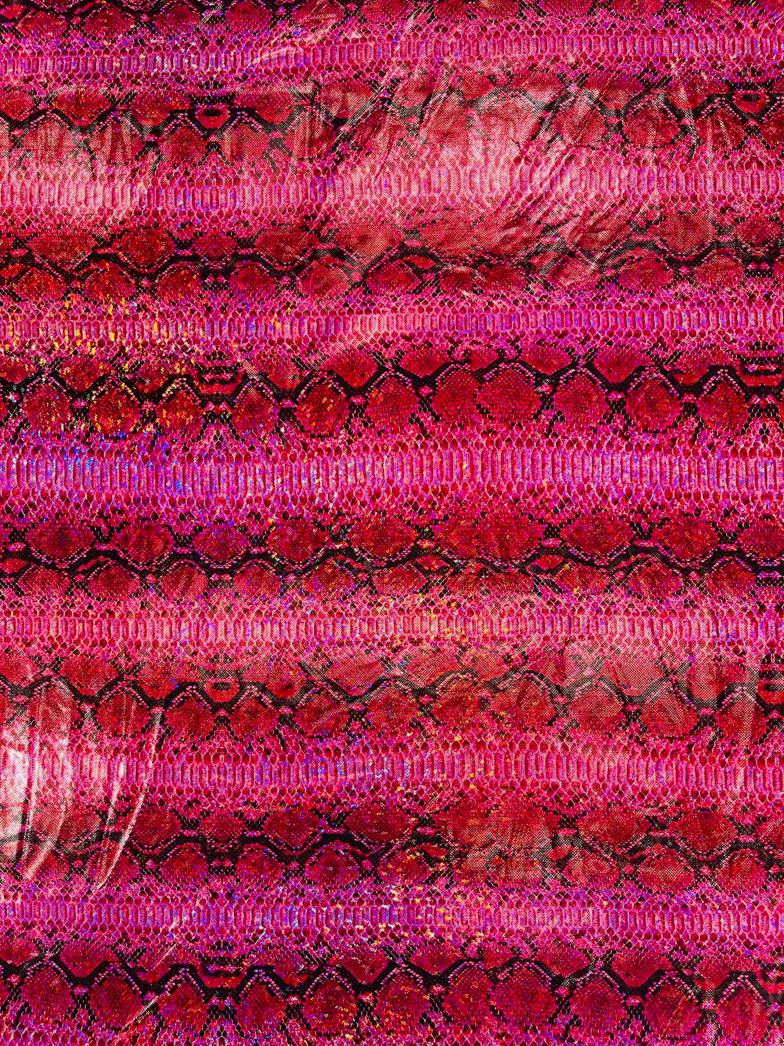 Holographic Snake Foil Printed Spandex Fabric (by the yard) - New Creations Fabric & Foam Inc