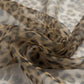 Gold Black Leopard Animal Print ON Liquid Organza Fabric | 58" Wide| Apparel| Dresses.