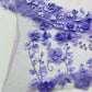 Orquidia 3d floral design embroider with pearls lace 54" Wide| New Creations Fabric & Foam Inc.