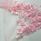 Orquidia 3d floral design embroider with pearls lace 54" Wide| New Creations Fabric & Foam Inc.