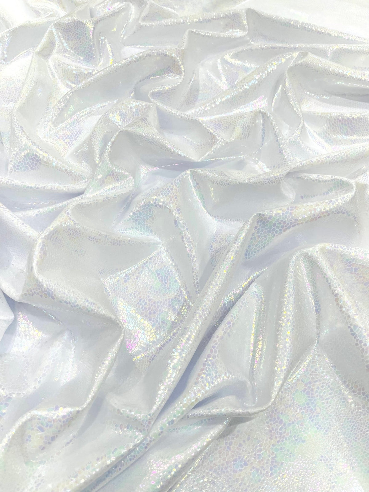Iridescent Snake Print On A Nylon Spandex 4 Way Stretch Fabric| Burning Man - New Creations Fabric & Foam Inc