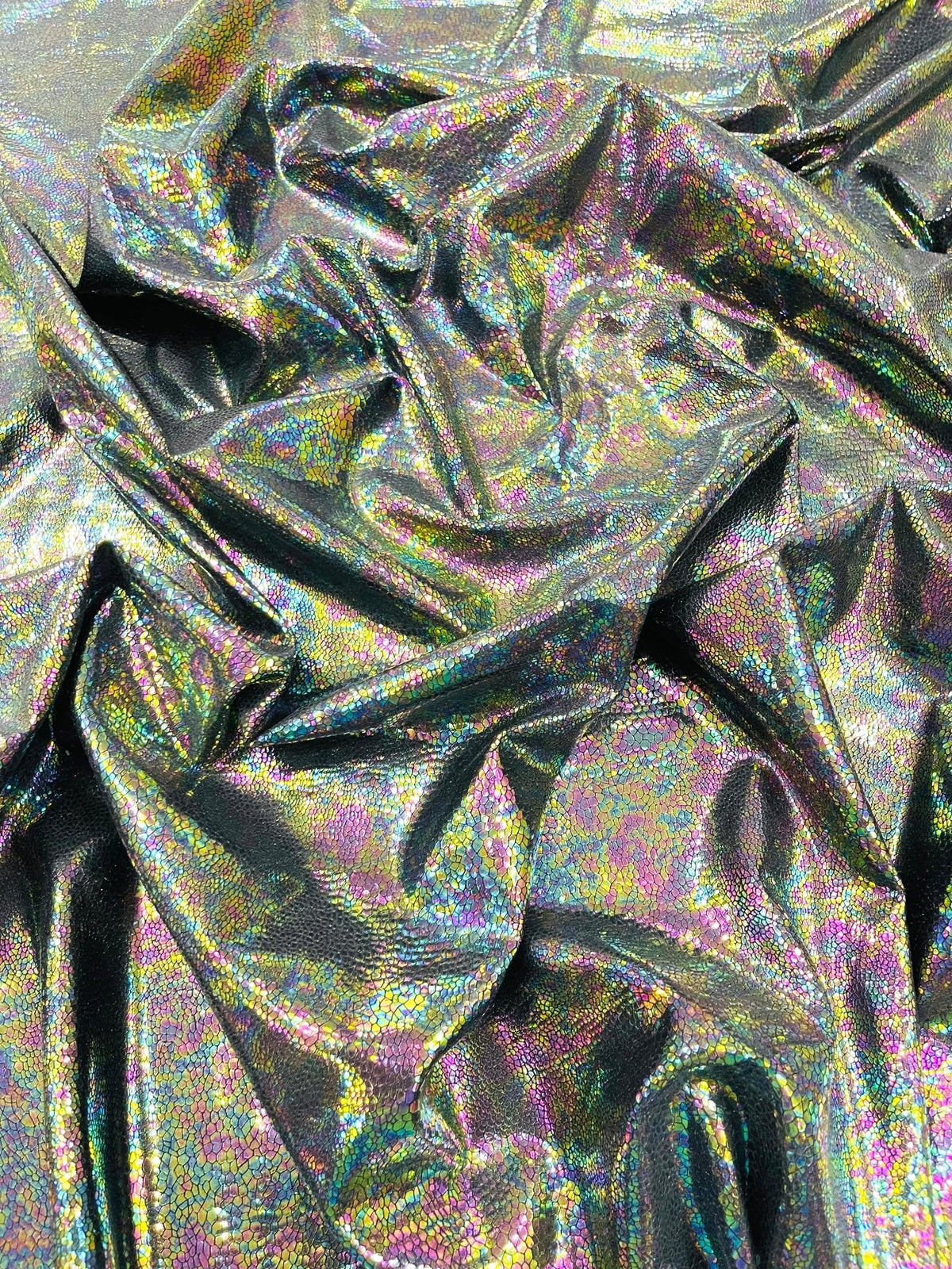 Iridescent Snake Print On A Nylon Spandex 4 Way Stretch Fabric| Burning Man - New Creations Fabric & Foam Inc