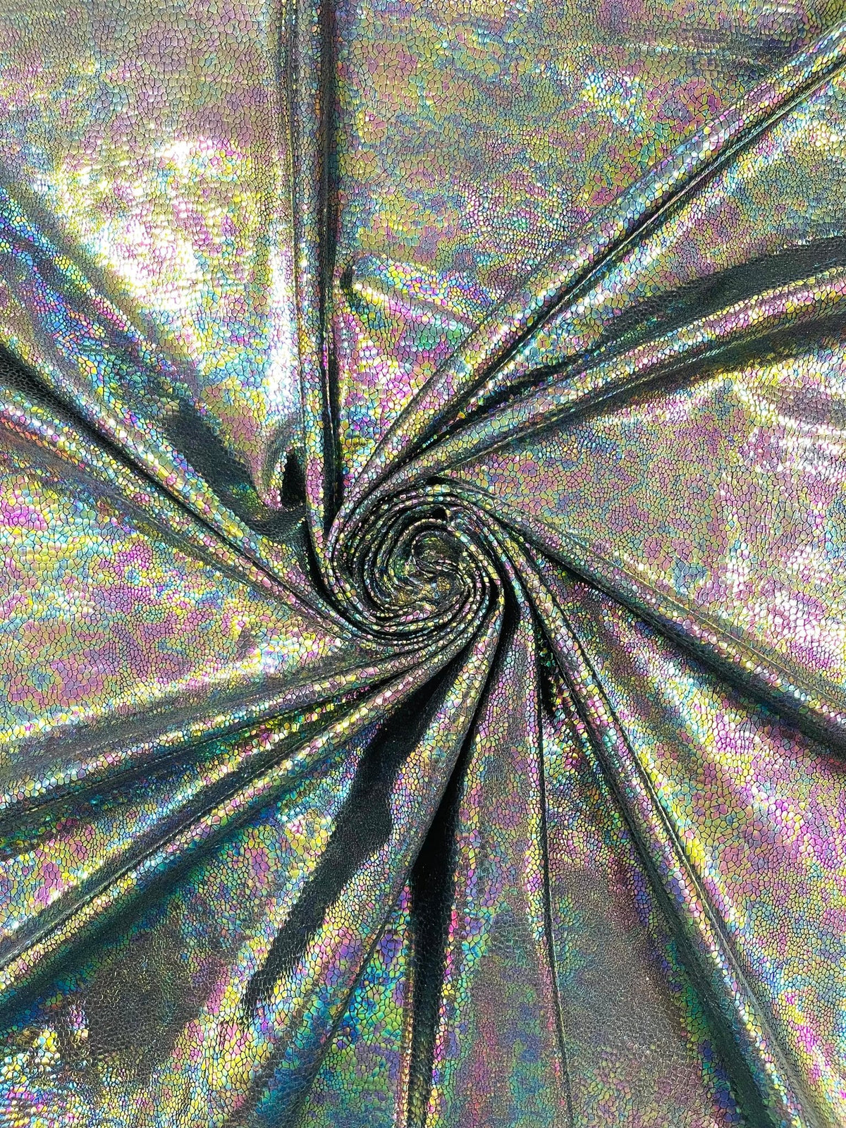 Iridescent Snake Print On A Nylon Spandex 4 Way Stretch Fabric| Burning Man - New Creations Fabric & Foam Inc