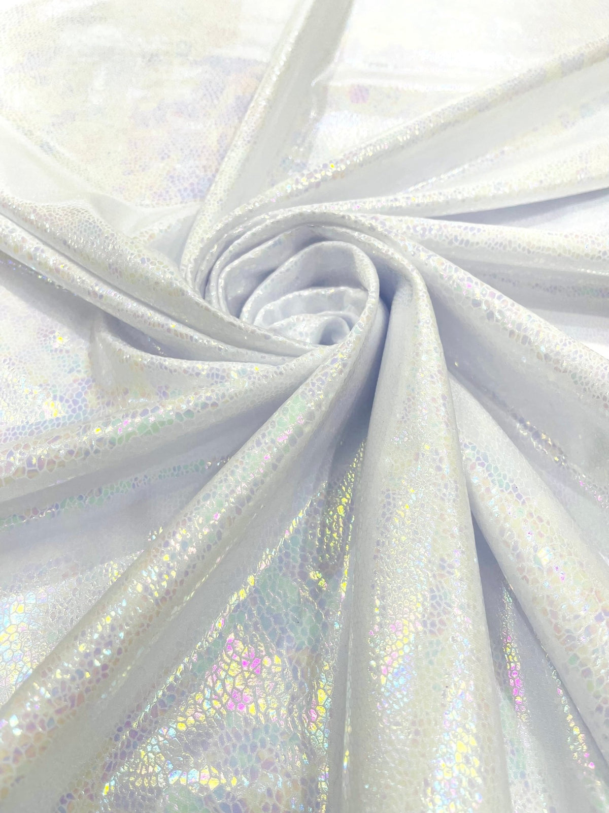 Iridescent Snake Print On A Nylon Spandex 4 Way Stretch Fabric| Burning Man - New Creations Fabric & Foam Inc