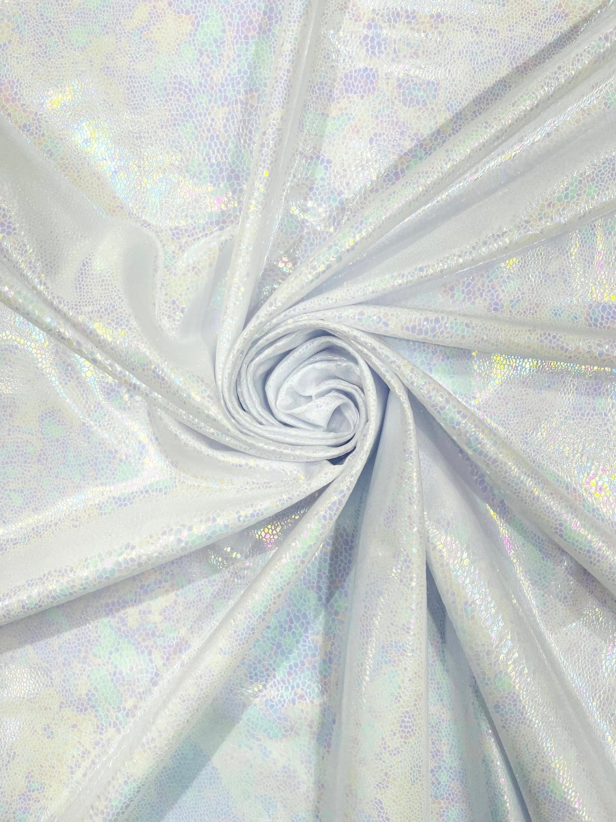 Iridescent Snake Print On A Nylon Spandex 4 Way Stretch Fabric| Burning Man - New Creations Fabric & Foam Inc