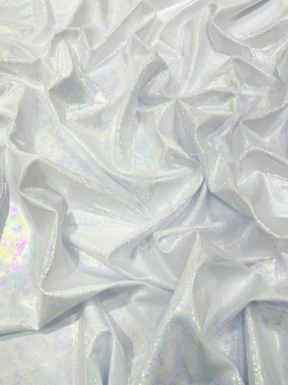 Iridescent Snake Print On A Nylon Spandex 4 Way Stretch Fabric| Burning Man - New Creations Fabric & Foam Inc