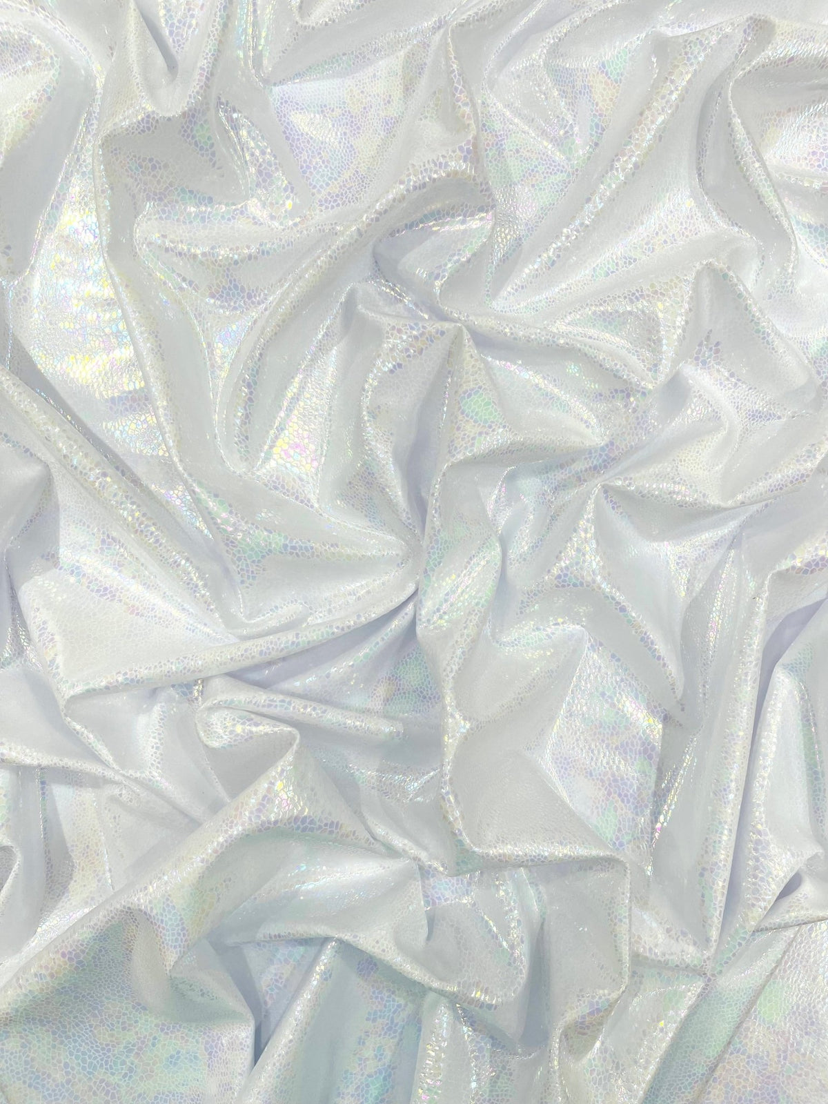 Iridescent Snake Print On A Nylon Spandex 4 Way Stretch Fabric| Burning Man - New Creations Fabric & Foam Inc