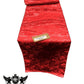 Jacquard Satin Roses Runner, Party Supply / Wedding / Decoration (14" Wide x 102" Long). - New Creations Fabric & Foam Inc