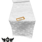 Jacquard Satin Roses Runner, Party Supply / Wedding / Decoration (14" Wide x 102" Long). - New Creations Fabric & Foam Inc