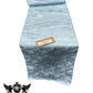 Jacquard Satin Roses Runner, Party Supply / Wedding / Decoration (14" Wide x 108" Long). - New Creations Fabric & Foam Inc
