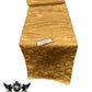 Jacquard Satin Roses Runner, Party Supply / Wedding / Decoration (14" Wide x 120" Long). - New Creations Fabric & Foam Inc