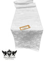 Jacquard Satin Roses Runner, Party Supply / Wedding / Decoration (14" Wide x 72" Long). - New Creations Fabric & Foam Inc