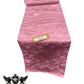 Jacquard Satin Roses Runner, Party Supply / Wedding / Decoration (14" Wide x 84" Long). - New Creations Fabric & Foam Inc
