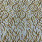 JEWEL VINE BEADED LACE ON MESH FABRIC (By The Yard) - New Creations Fabric & Foam Inc