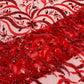 JEWEL VINE BEADED LACE ON MESH FABRIC (By The Yard) - New Creations Fabric & Foam Inc