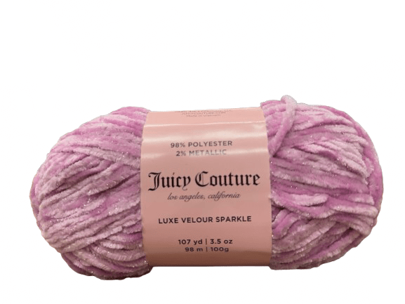 Juicy Couture Luxe Velour Sparkle Yarn - 107 Yards - New Creations Fabric & Foam Inc