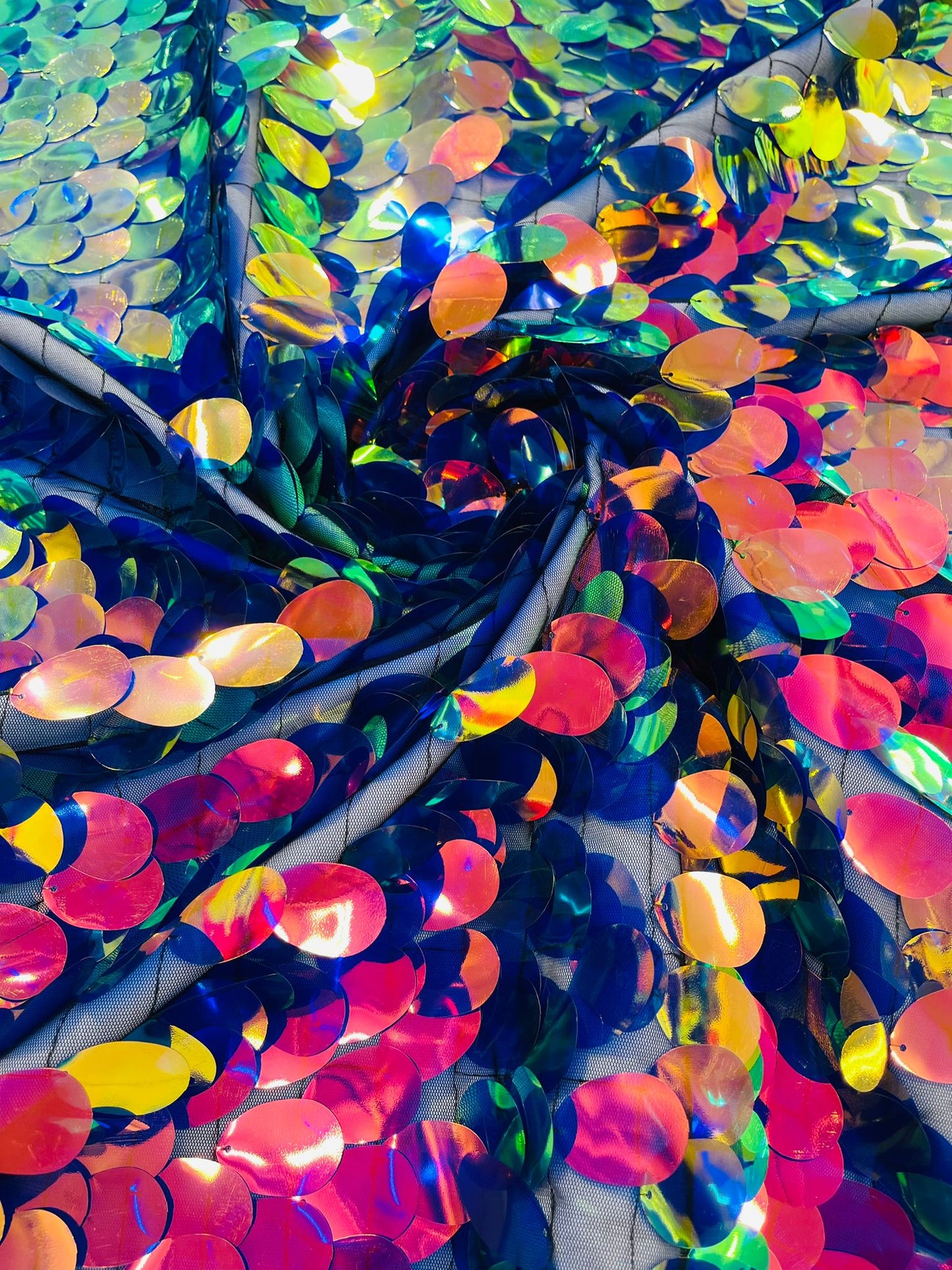 Jumbo Oval Sequin Fabric 54” Wide| New Creations Fabric & Foam Inc. - New Creations Fabric & Foam Inc