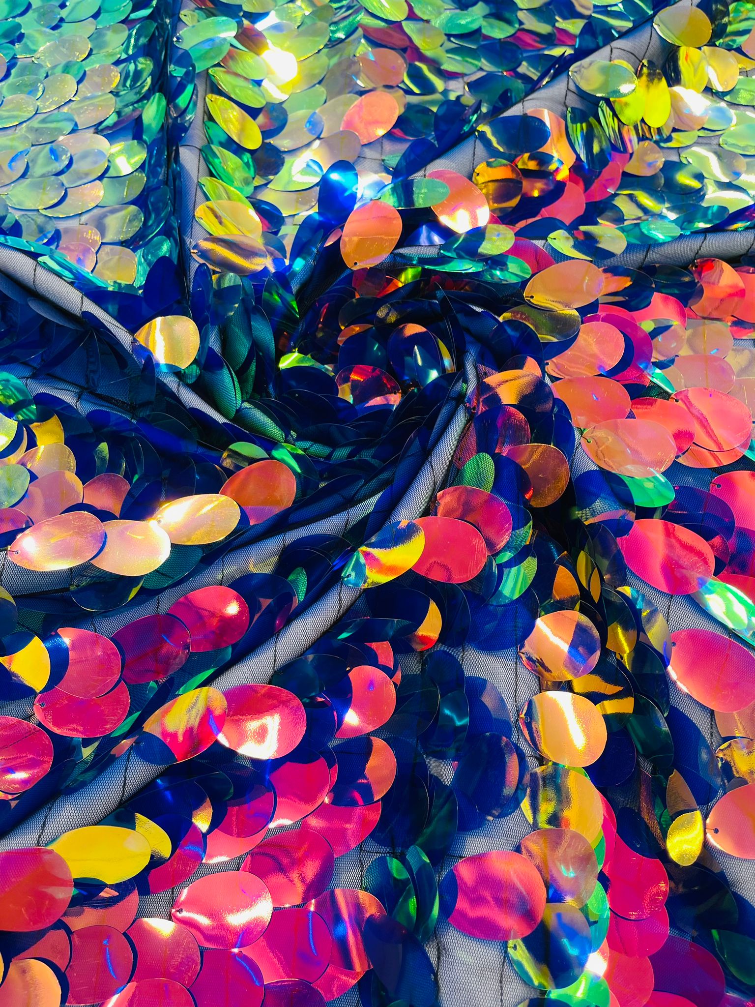 Jumbo Oval Sequin Fabric 54” Wide| New Creations Fabric & Foam Inc. - New Creations Fabric & Foam Inc