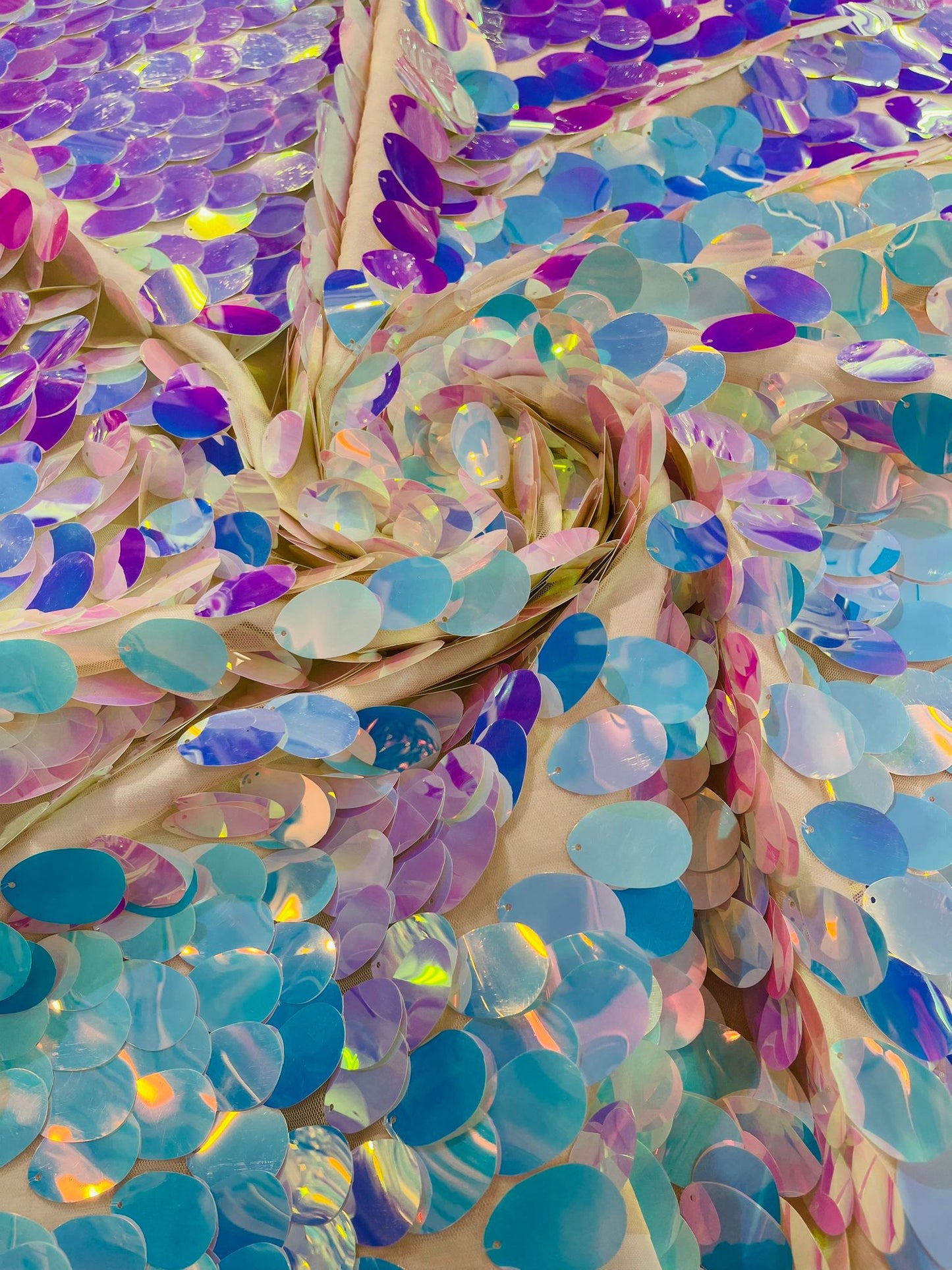 Jumbo Oval Sequin Fabric 54” Wide| New Creations Fabric & Foam Inc. - New Creations Fabric & Foam Inc