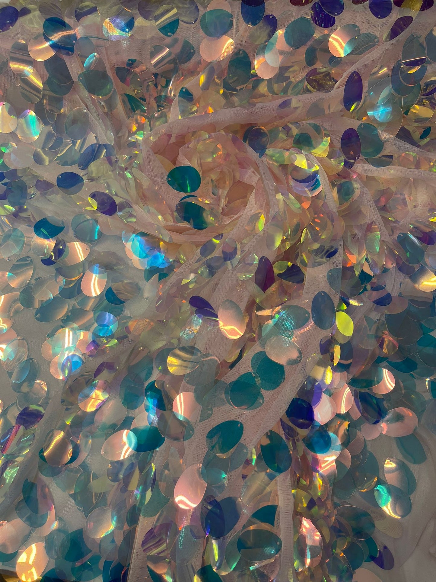 Jumbo Oval Sequin Fabric 54” Wide| New Creations Fabric & Foam Inc. - New Creations Fabric & Foam Inc