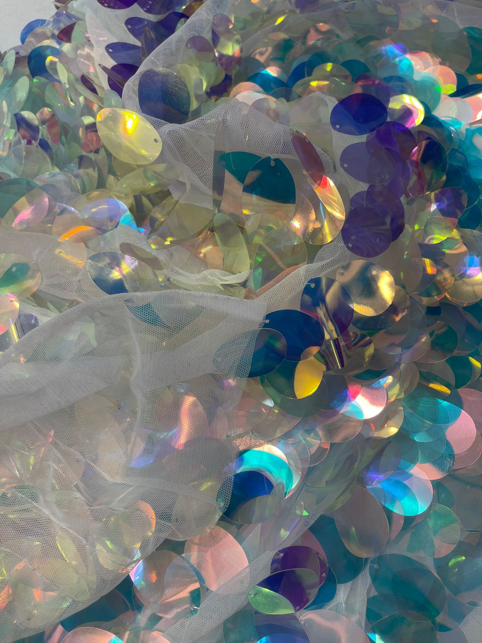 Jumbo Oval Sequin Fabric 54” Wide| New Creations Fabric & Foam Inc. - New Creations Fabric & Foam Inc