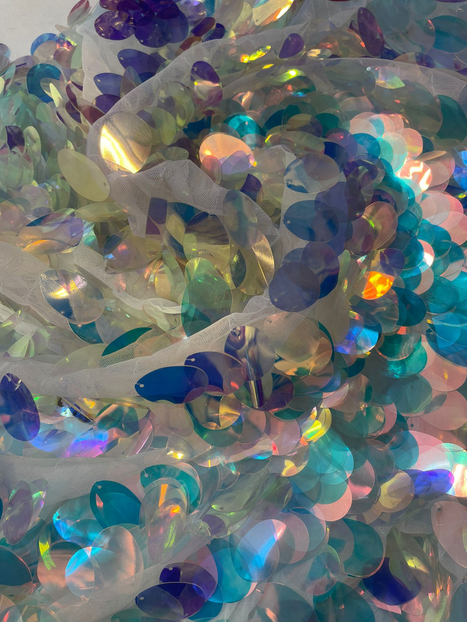 Jumbo Oval Sequin Fabric 54” Wide| New Creations Fabric & Foam Inc. - New Creations Fabric & Foam Inc