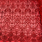 King Damask Sequin Fabric 54” Wide| New Creations Fabric & Foam Inc. - New Creations Fabric & Foam Inc