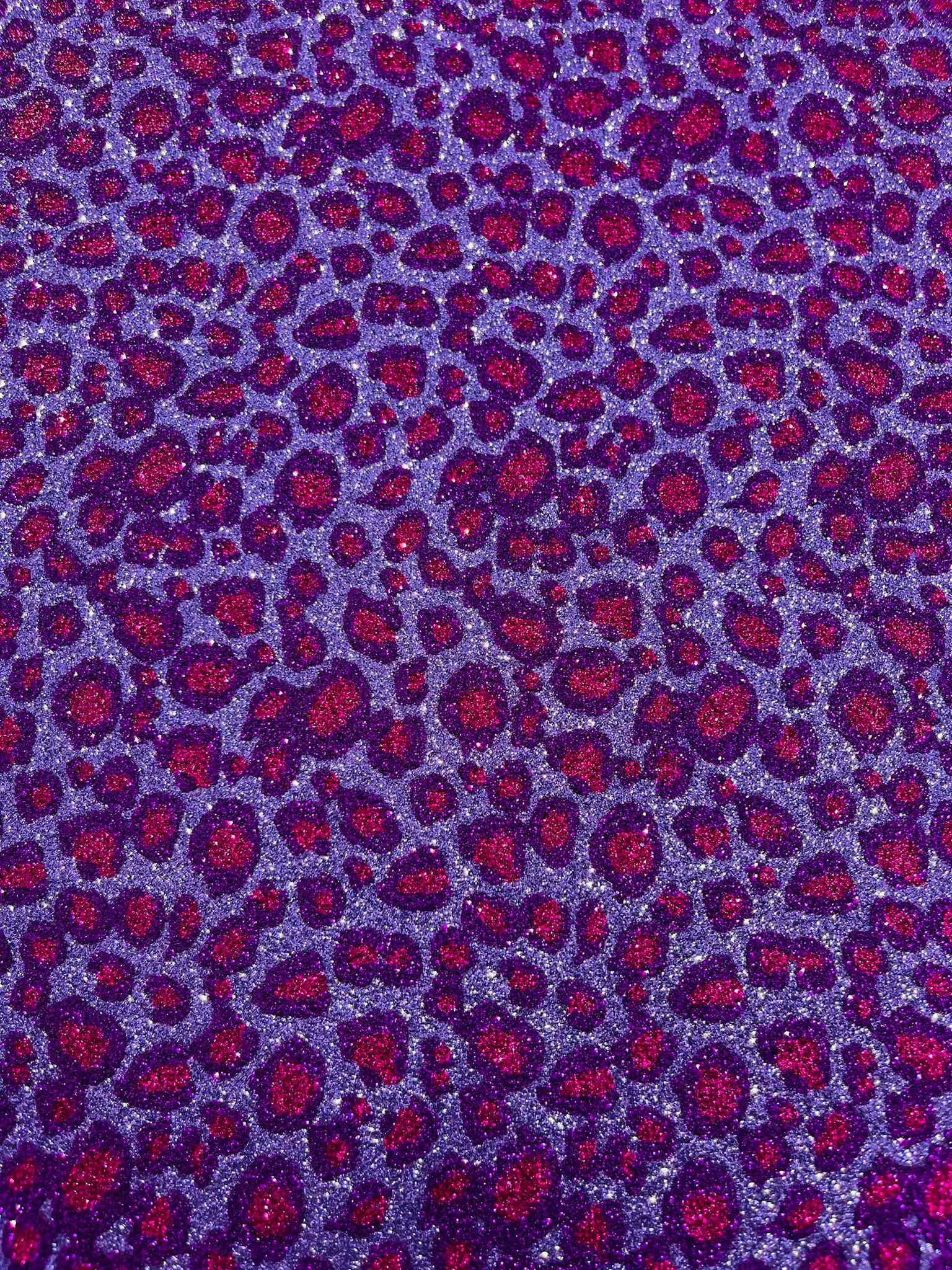 LEOPARD GLITTER CANVAS VINYL (by the yard) - New Creations Fabric & Foam Inc