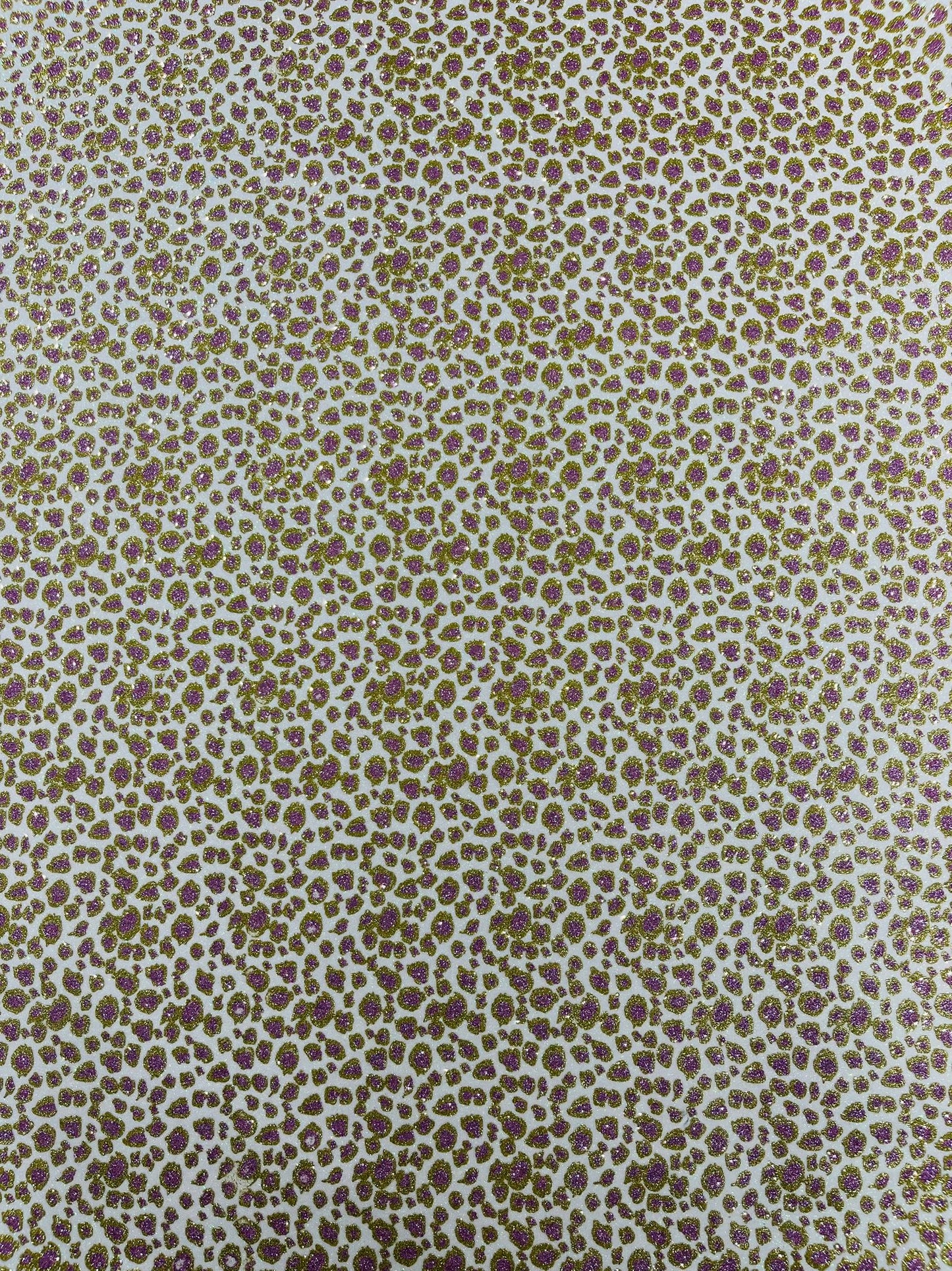 LEOPARD GLITTER CANVAS VINYL (by the yard) - New Creations Fabric & Foam Inc