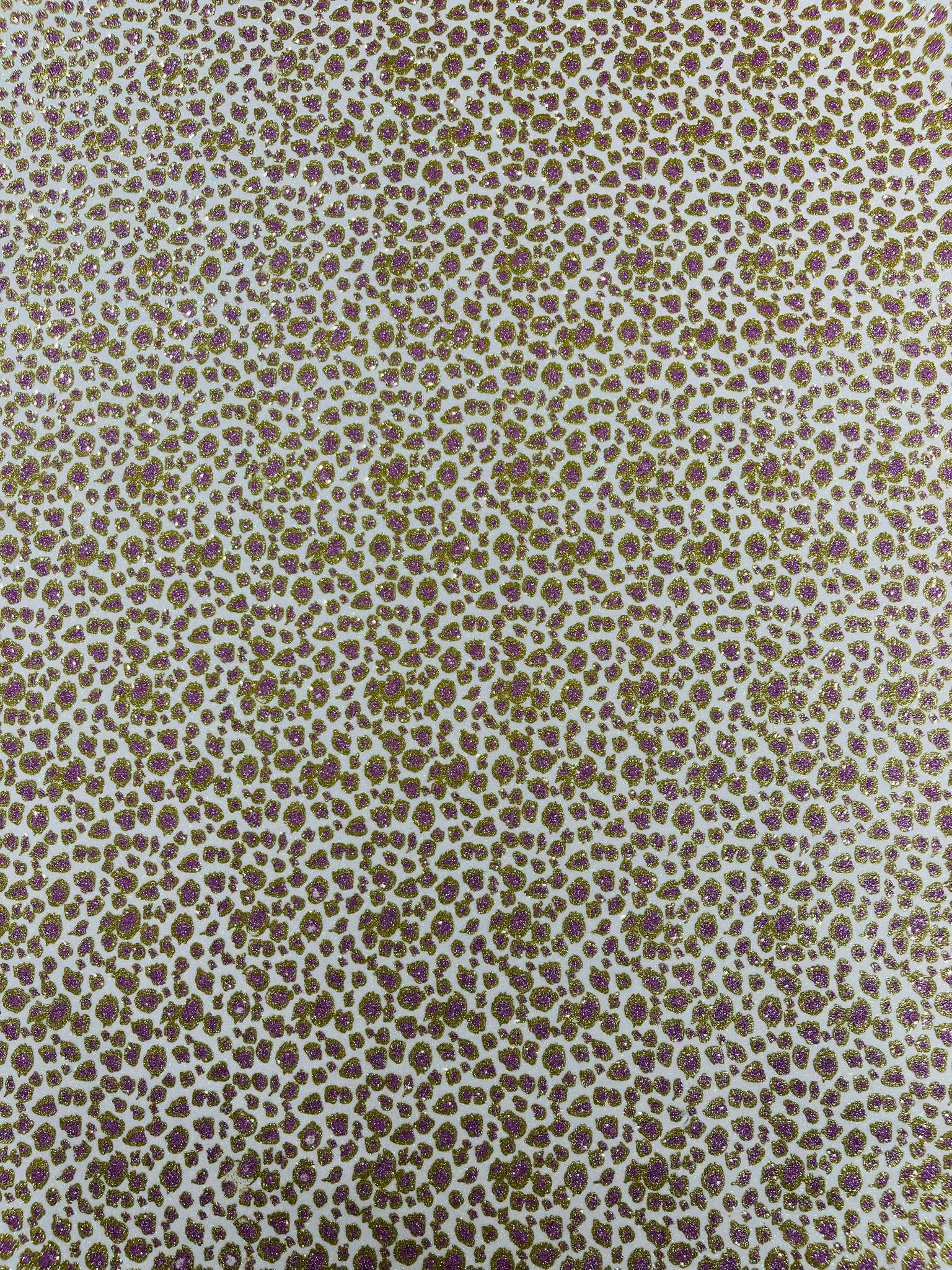 LEOPARD GLITTER CANVAS VINYL (by the yard) - New Creations Fabric & Foam Inc