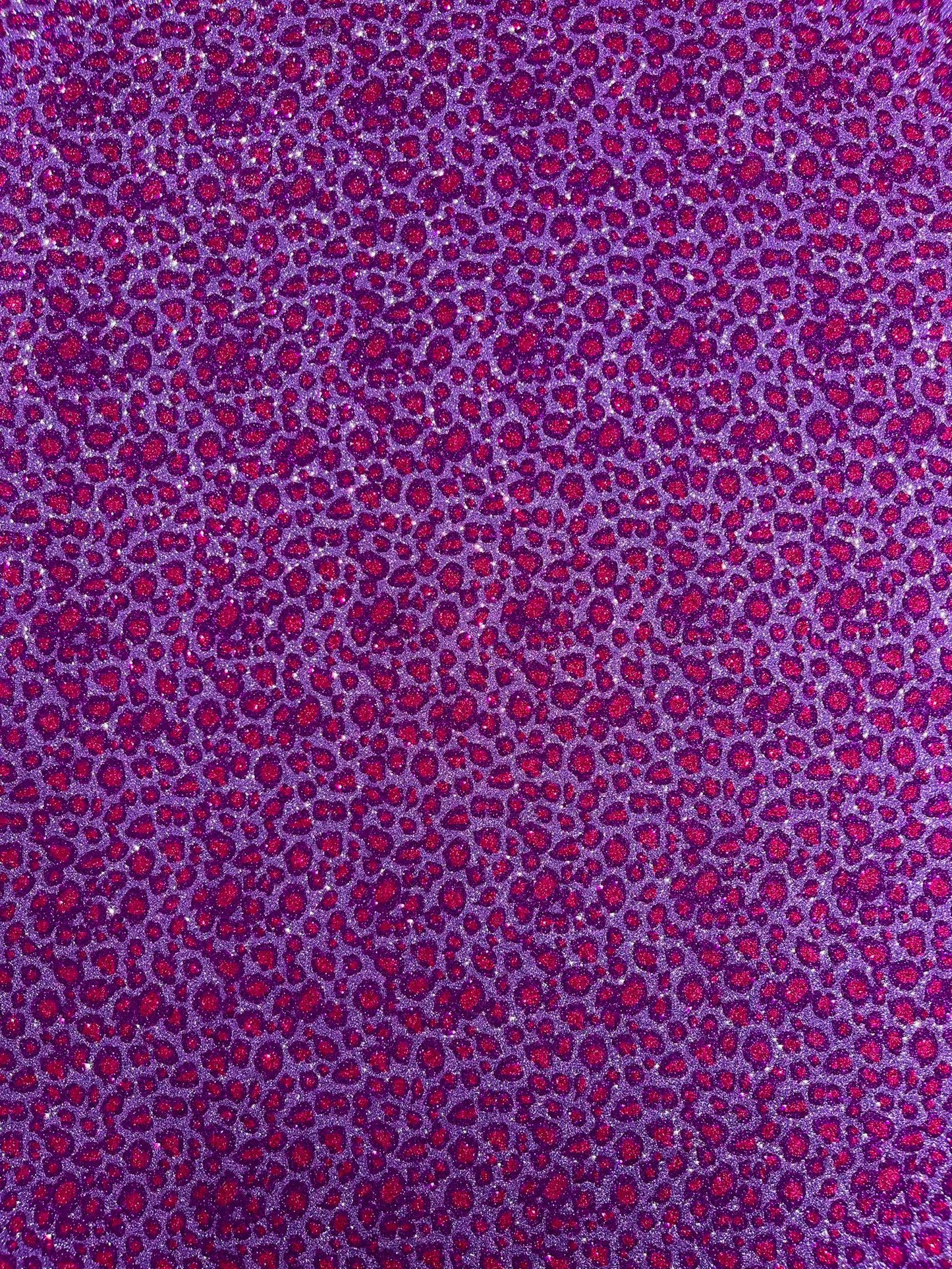 LEOPARD GLITTER CANVAS VINYL (by the yard) - New Creations Fabric & Foam Inc