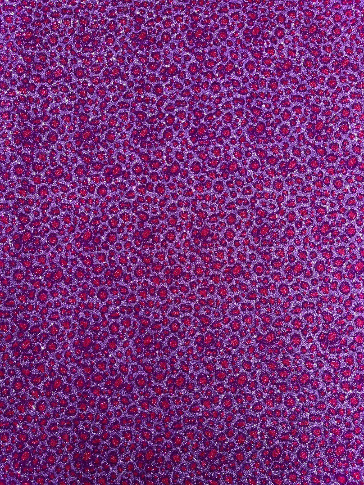 LEOPARD GLITTER CANVAS VINYL (by the yard) - New Creations Fabric & Foam Inc