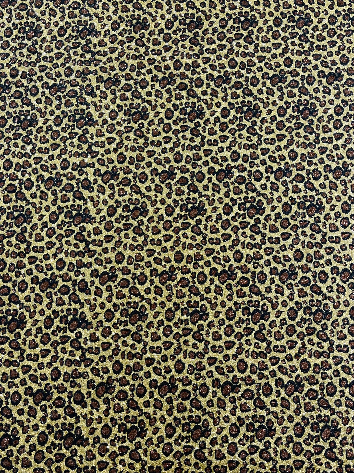 LEOPARD GLITTER CANVAS VINYL (by the yard) - New Creations Fabric & Foam Inc