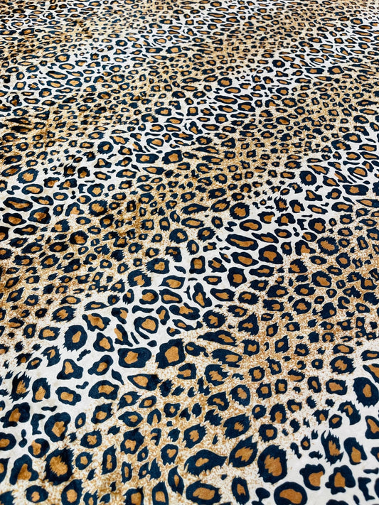 Leopard Print Stretch Velvet 58" Wide| New Creations Fabric & Foam Inc. - New Creations Fabric & Foam Inc