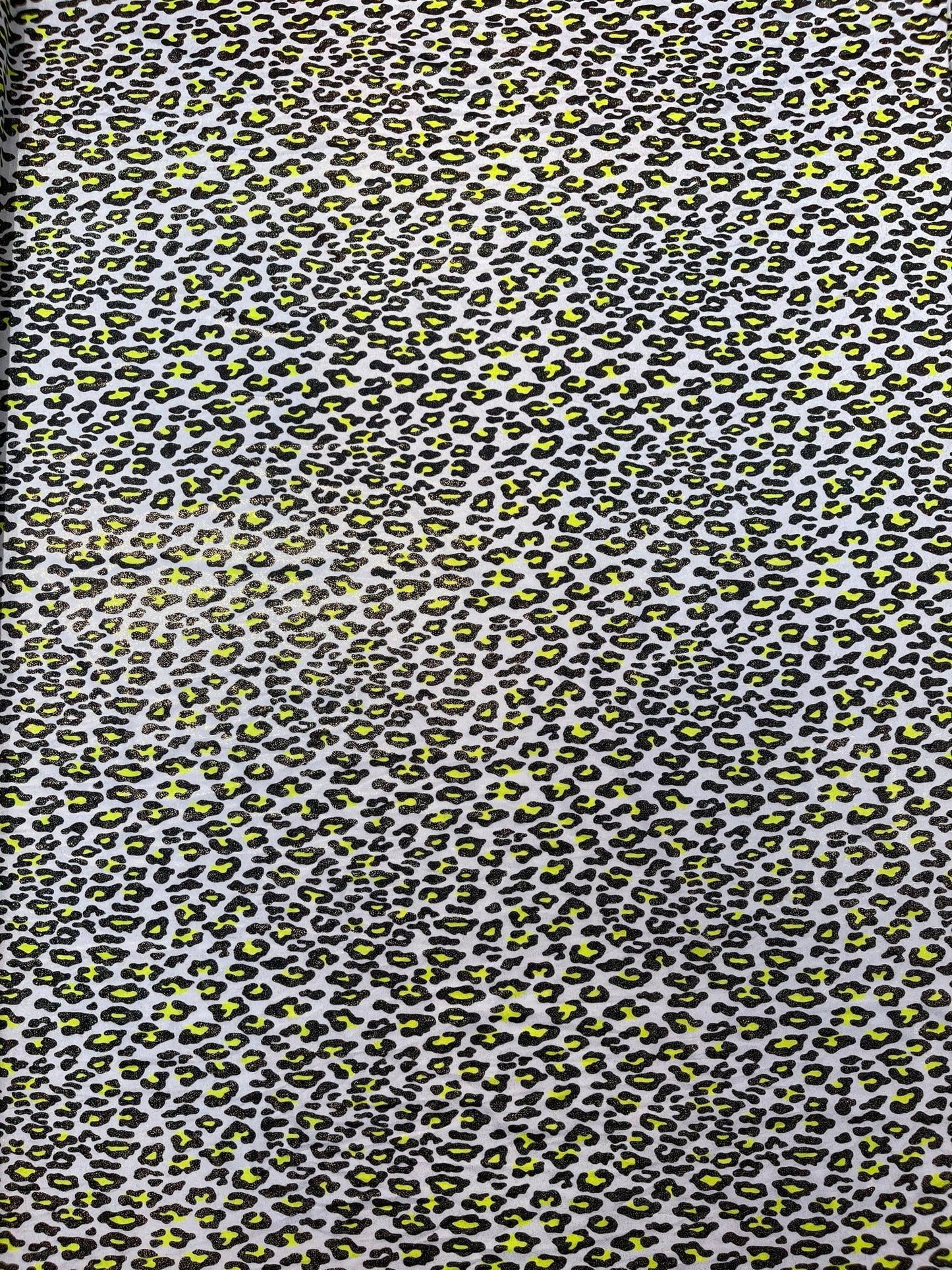 Leopard print with foil stretch spandex fabric | New Creation Fabric & Foam - New Creations Fabric & Foam Inc