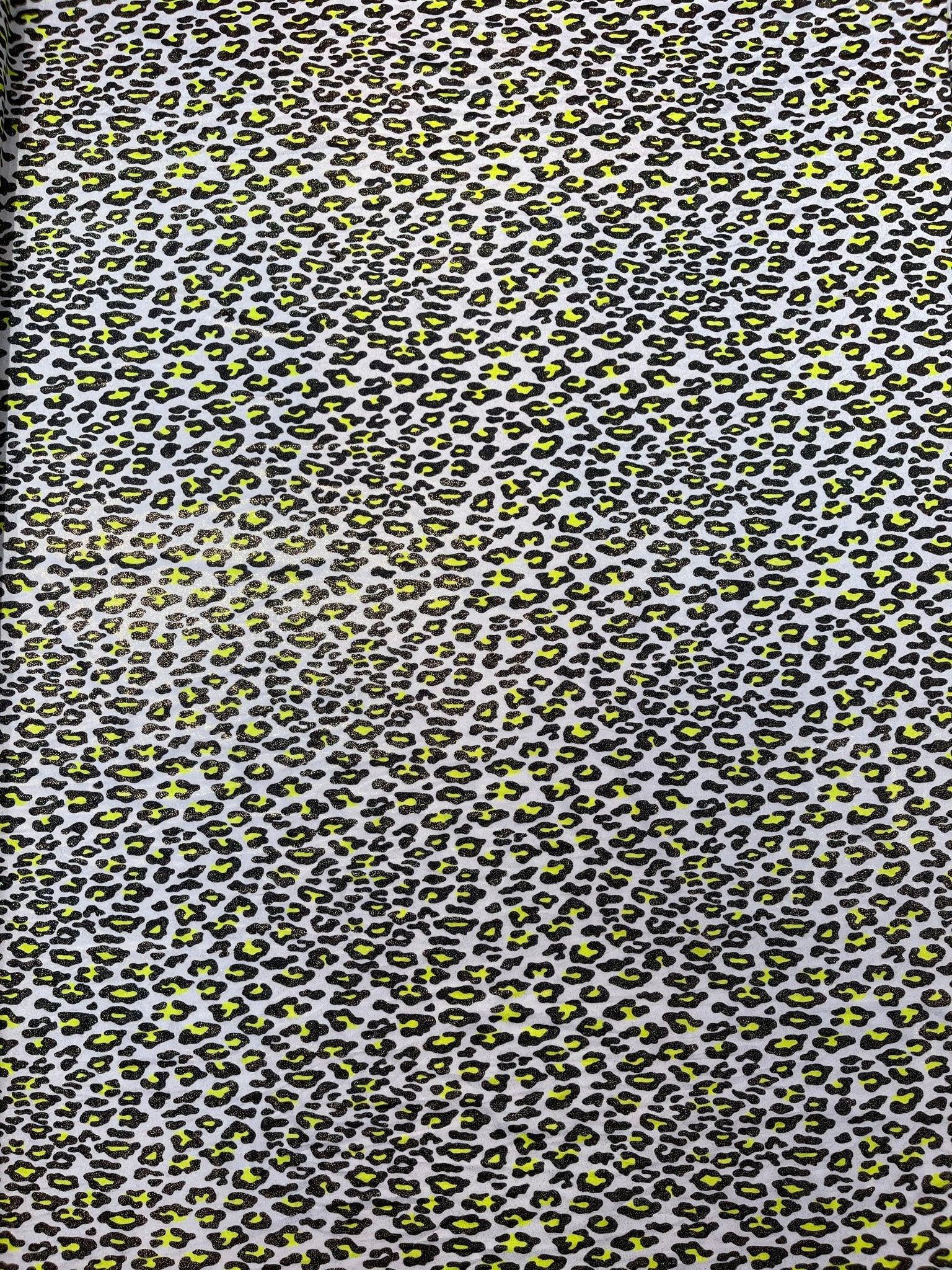 Leopard print with foil stretch spandex fabric | New Creation Fabric & Foam - New Creations Fabric & Foam Inc
