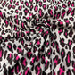 Leopard print with foil stretch spandex fabric | New Creation Fabric & Foam - New Creations Fabric & Foam Inc