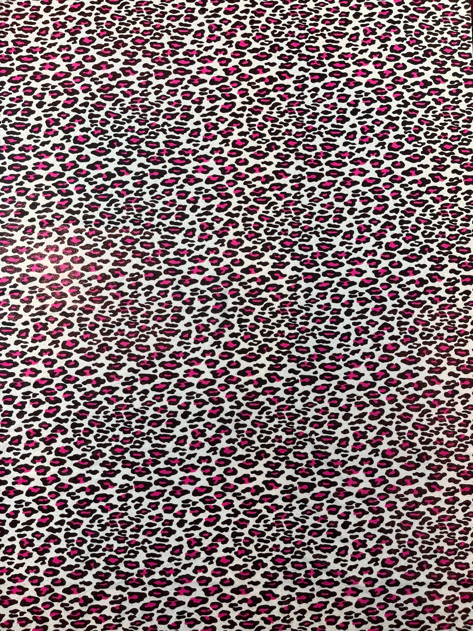 Leopard print with foil stretch spandex fabric | New Creation Fabric & Foam - New Creations Fabric & Foam Inc